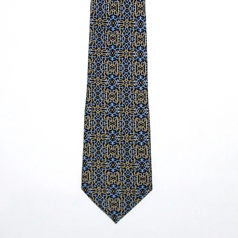 Necktie Metropolitan Museum of Art silk blue yellow